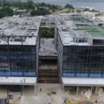 BTP Côte d’Ivoire – Fin des nouvelles fondations du pont Félix Houphouët-Boigny à ABIDJAN.